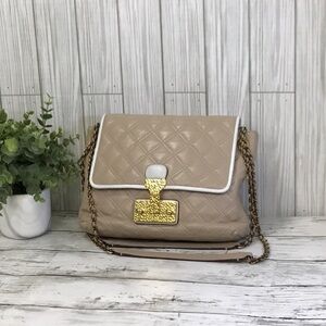 Marc Jacobs Tan Quilted Shoulder Crossbody  Bag